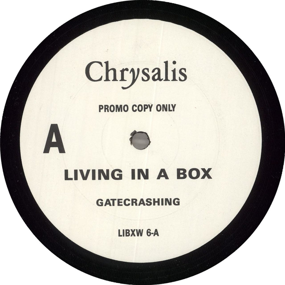 Living In A Box Gatecrashing UK Promo 12" vinyl single (12 inch record / Maxi-single) LIBXW6