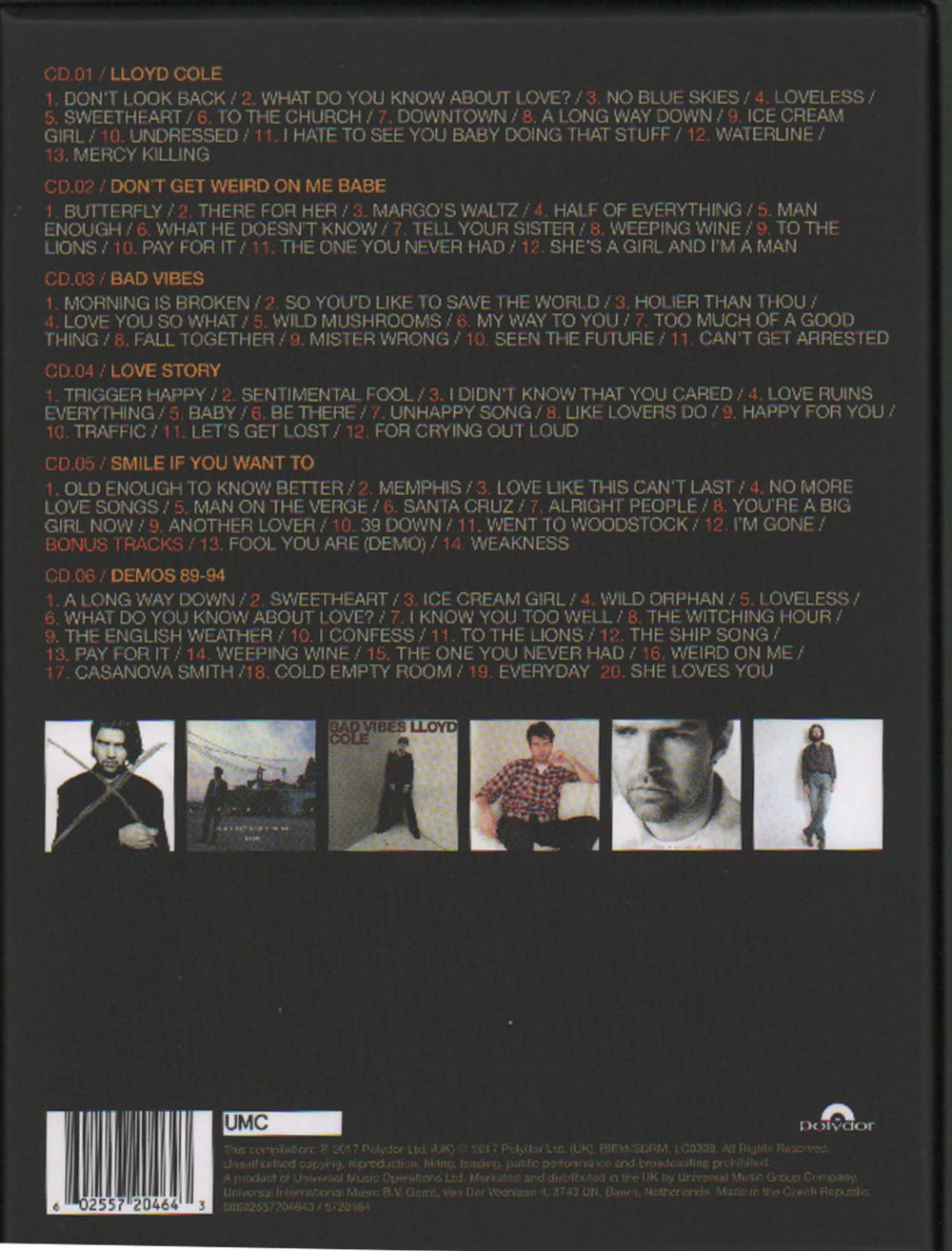 Lloyd Cole Collected Recordings 1988-1996 UK CD Album Box Set LLODXCO675796