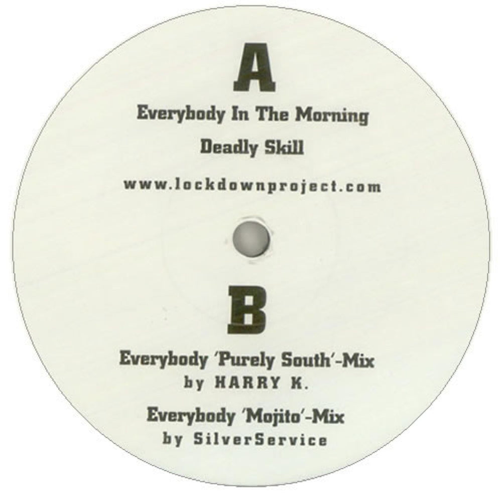 Lockdown Project Everybody In The Morning UK Promo 12" vinyl single (12 inch record / Maxi-single) GRON1