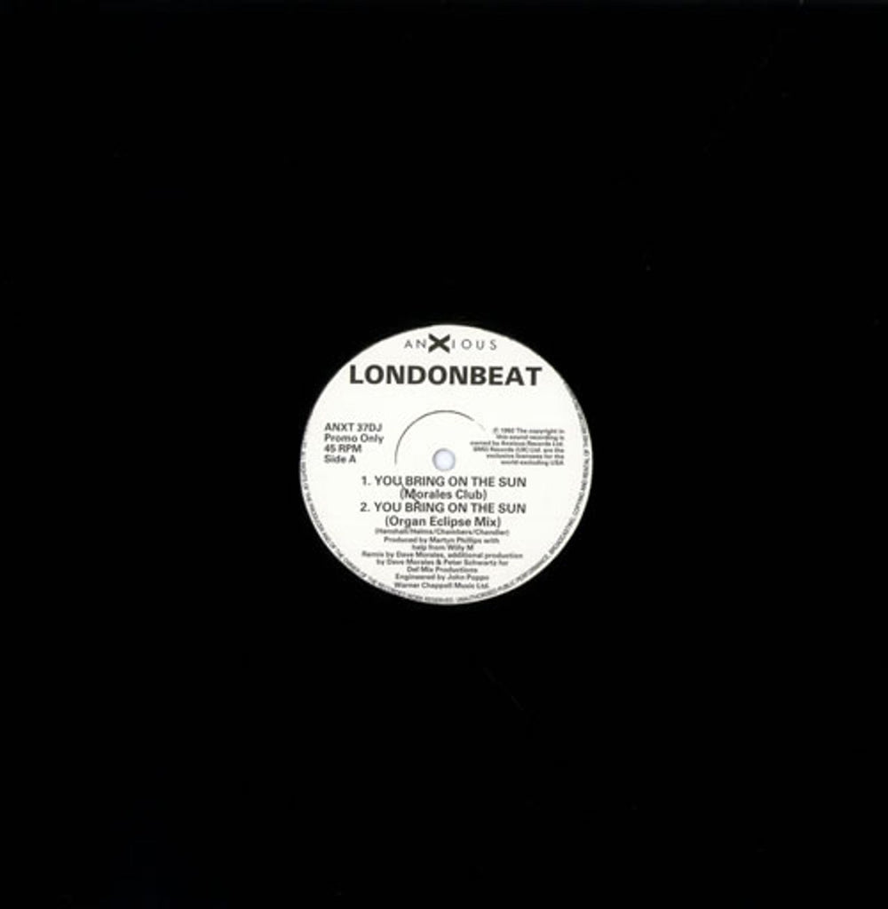 Londonbeat You Bring On The Sun UK Promo 12" vinyl single (12 inch record / Maxi-single) ANXT37DJ