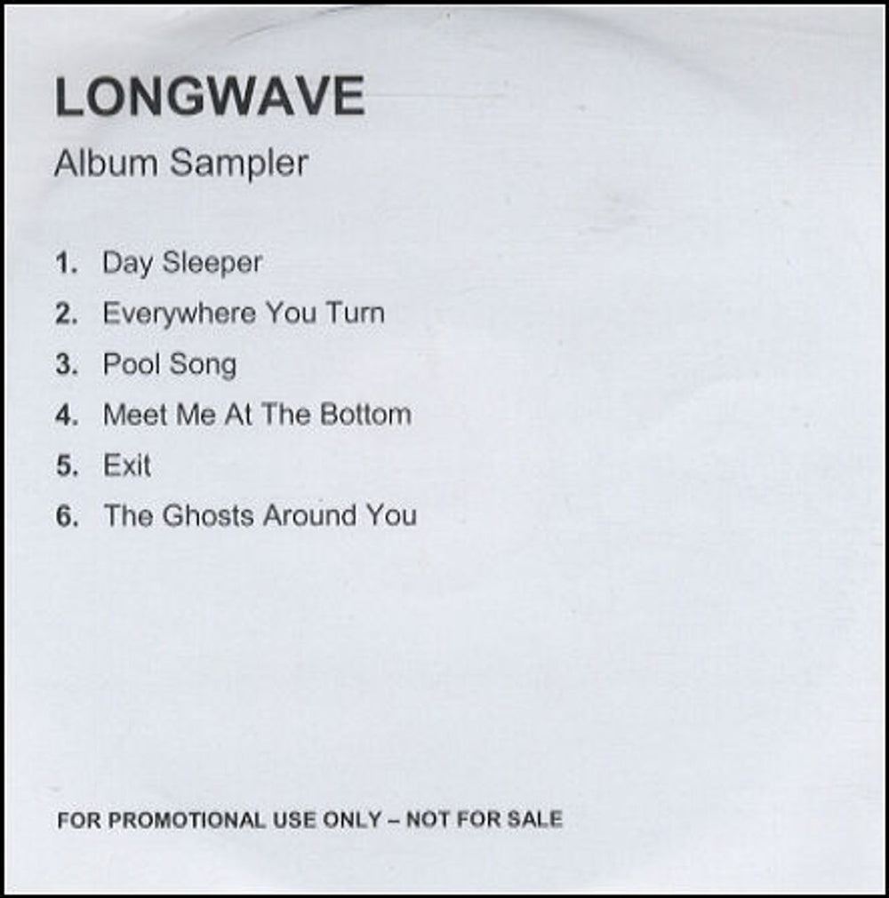 Longwave Album Sampler UK Promo CD-R acetate CD-R ACETATE