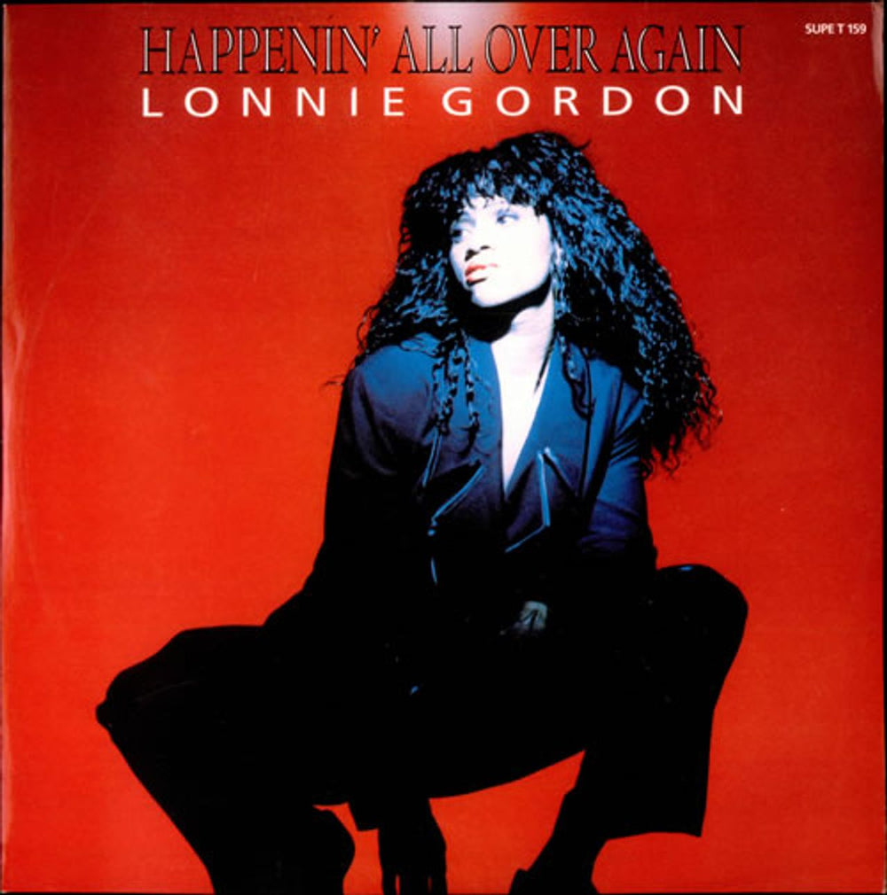 Lonnie Gordon Happenin' All Over Again UK 12" vinyl single (12 inch record / Maxi-single) SUPET159