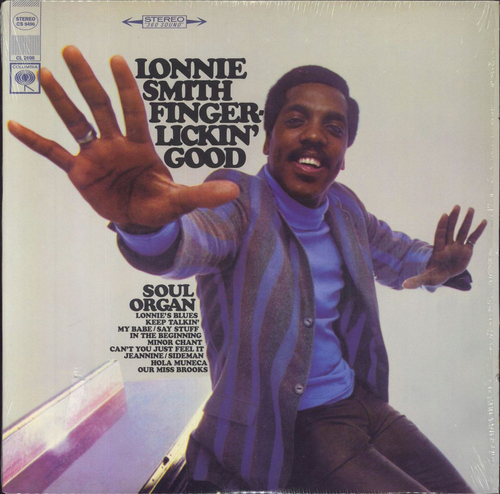 Lonnie Smith Finger Lickin' Good - shrink US vinyl LP album (LP record) CS9496