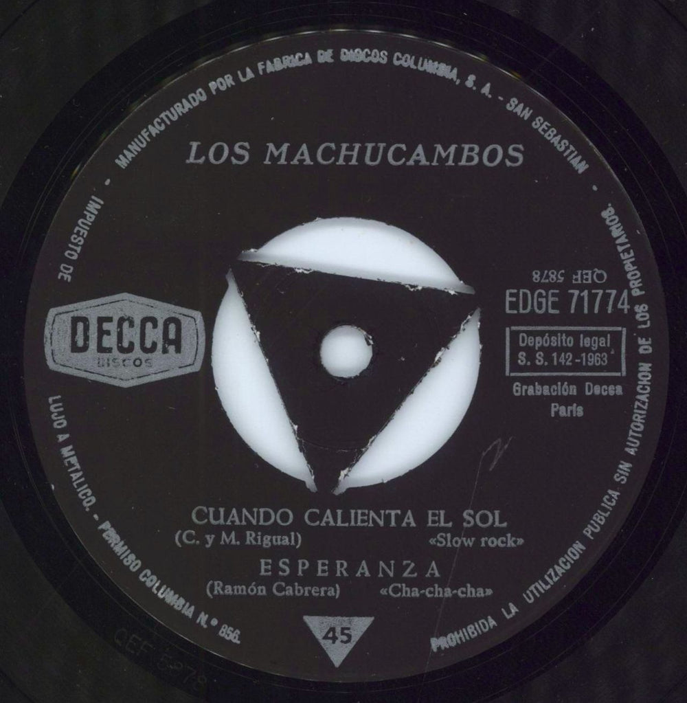 Los Machucambos Los Machucambos EP Spanish 7" vinyl single (7 inch record / 45) LOZ07LO794471