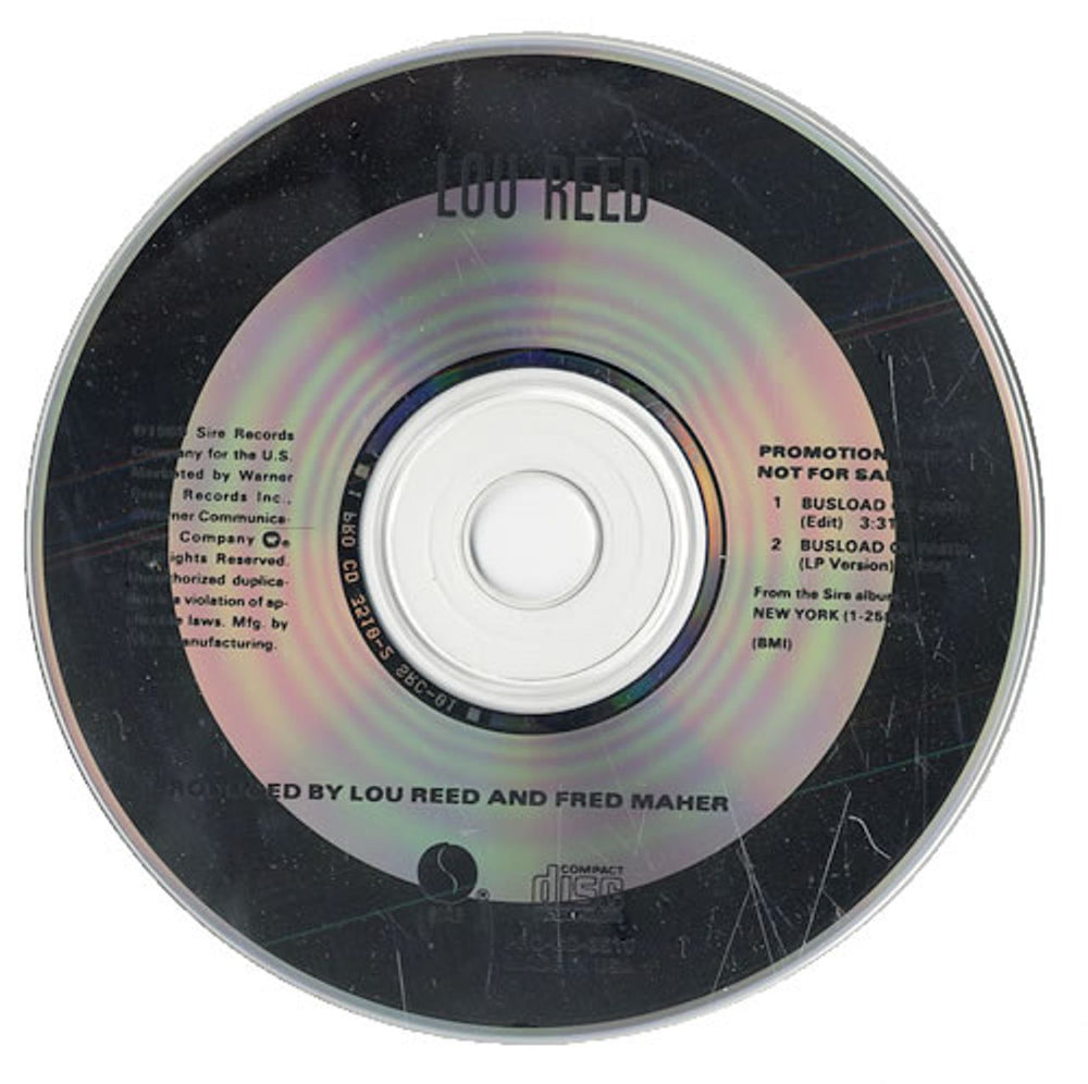 Lou Reed Busload Of Faith US Promo CD single (CD5 / 5") PRO-CD-3510