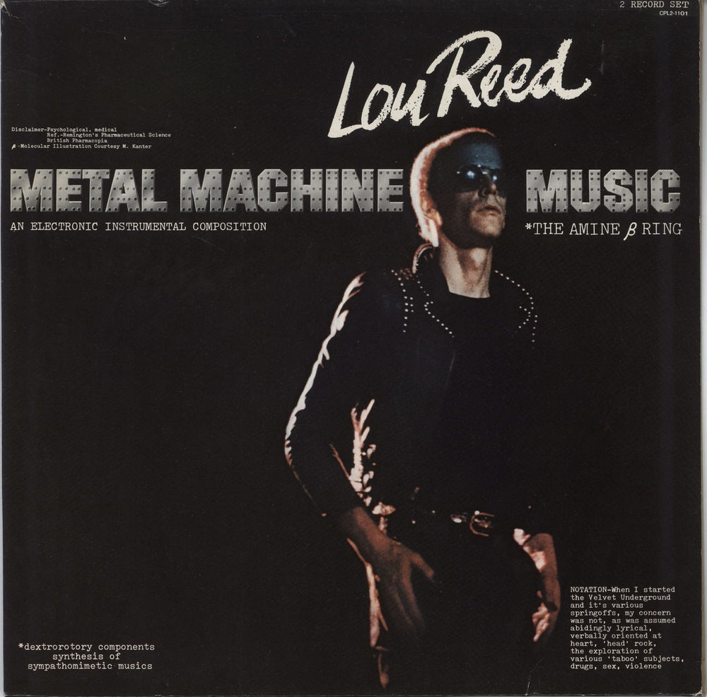 Lou Reed Metal Machine Music German 2-LP vinyl record set (Double LP Album) CPL2-1101