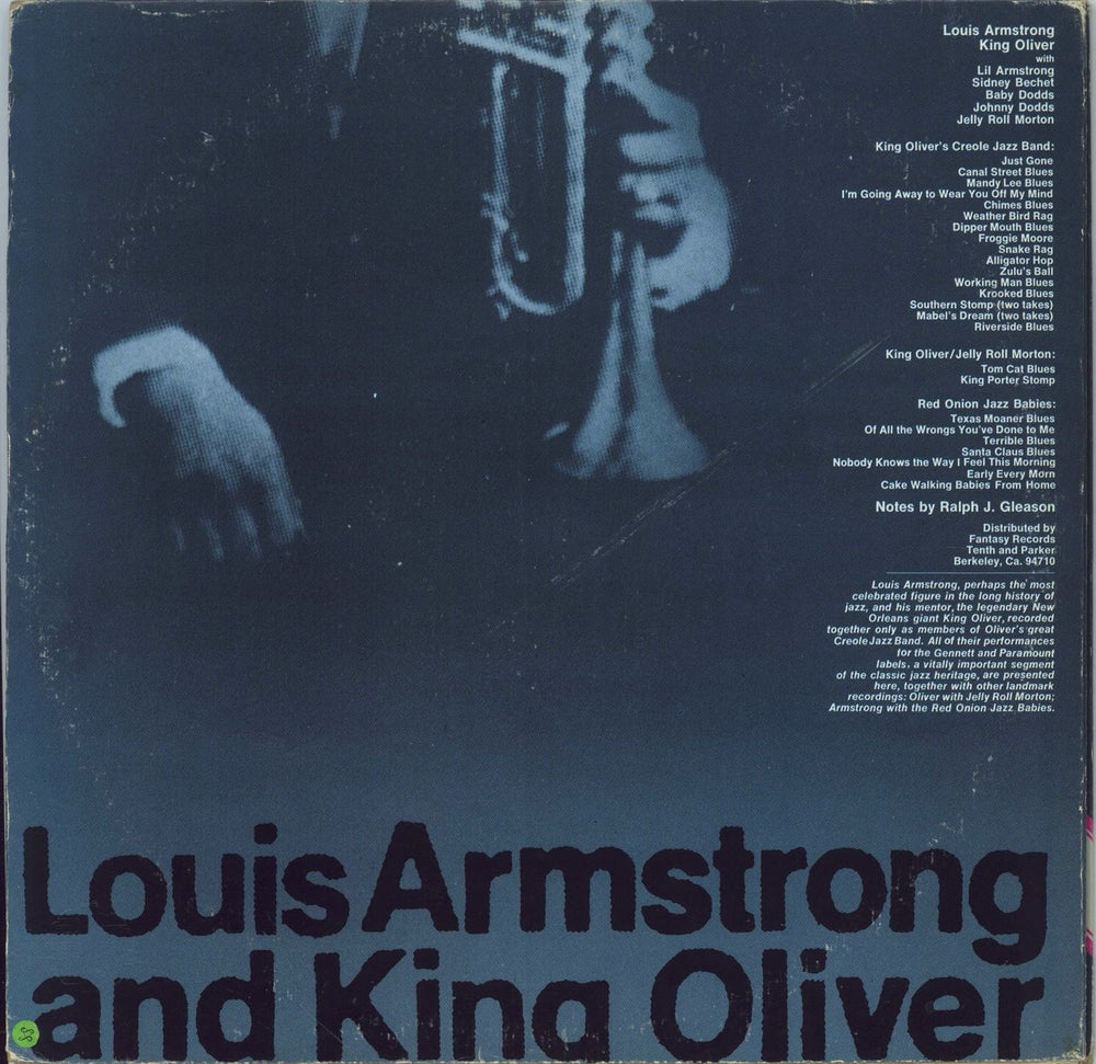 Louis Armstrong Louis Armstrong And King Oliver - Blue sleeve - EX US 2-LP vinyl record set (Double LP Album)