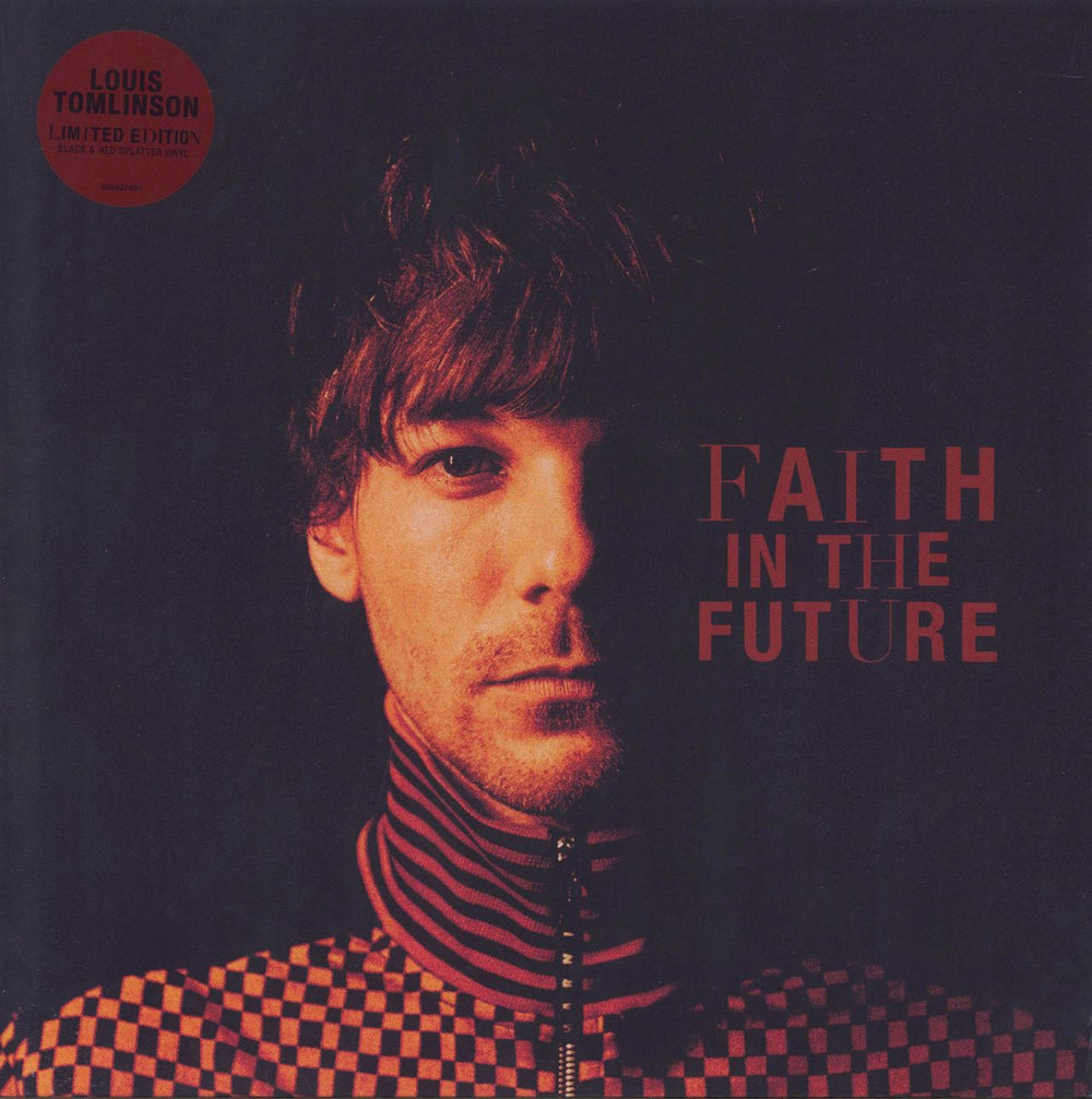 Louis Tomlinson Faith In The Future: HMV exclusive - Red & Black Splatter Vinyl - Sealed UK vinyl LP album (LP record) 538827401