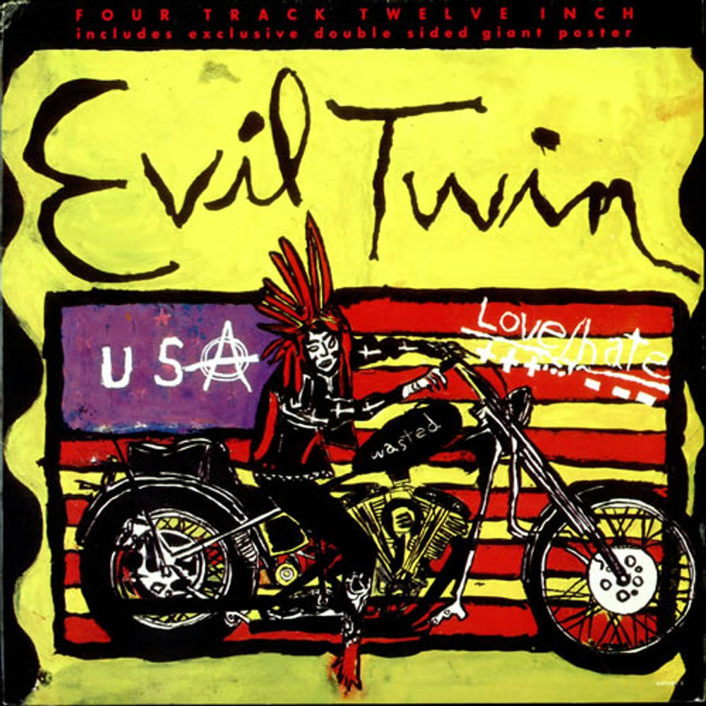 Love/Hate Evil Twin + Poster Dutch 12" vinyl single (12 inch record / Maxi-single) 657596-5