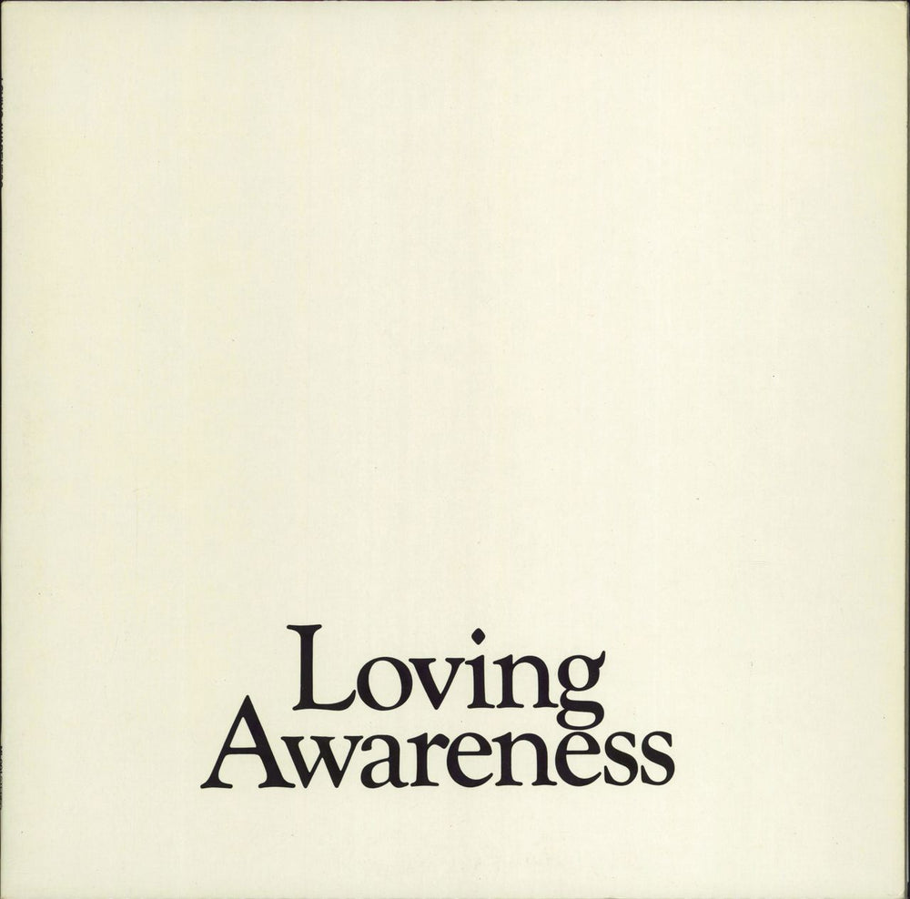 Loving Awareness Loving Awareness + Poster Dutch vinyl LP album (LP record) ML001