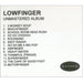 Lowfinger Unmastered Album UK Promo CD-R acetate CD-R ACETATE