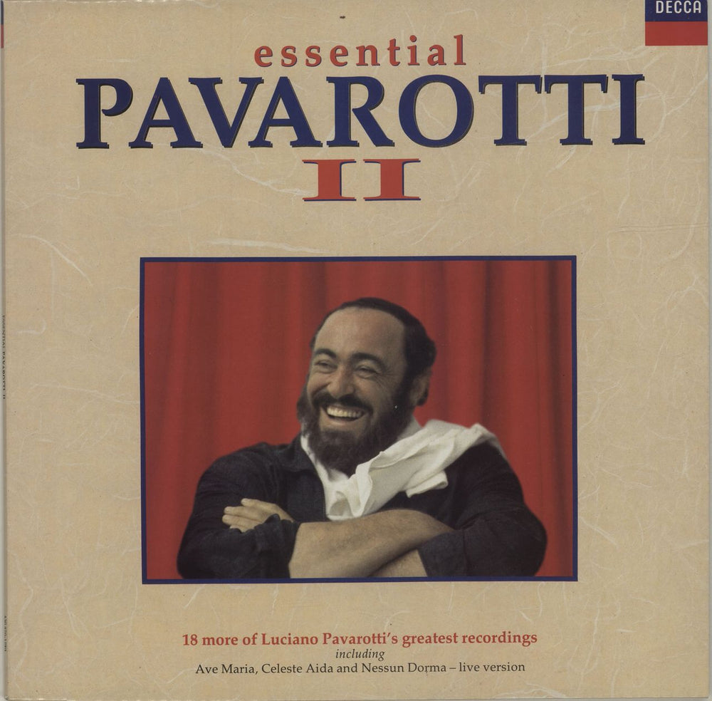 Luciano Pavarotti The Essential Pavarotti II UK vinyl LP album (LP record) 430470-1