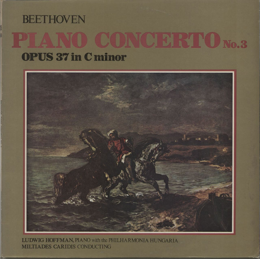Ludwig Van Beethoven Piano Concerto No.3, Opus 37 in C Minor UK vinyl LP album (LP record) MER399