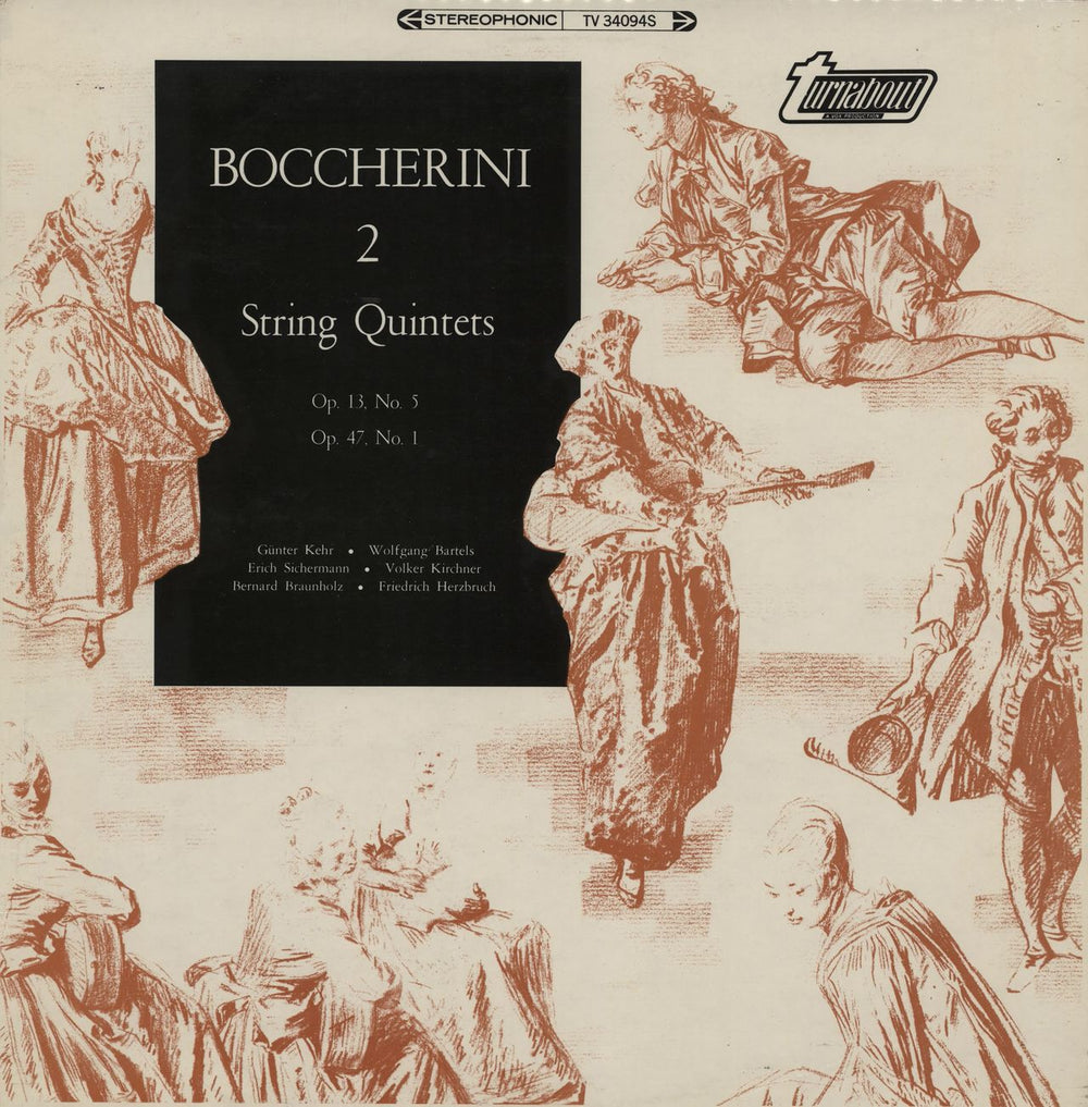 Luigi Boccherini 2 String Quintets UK vinyl LP album (LP record) TV34094S