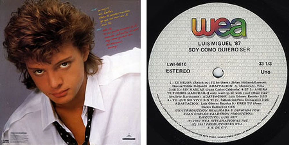 Luis Miguel Soy Como Quiero Ser - shrink Mexican vinyl LP album (LP record) LUILPSO233297