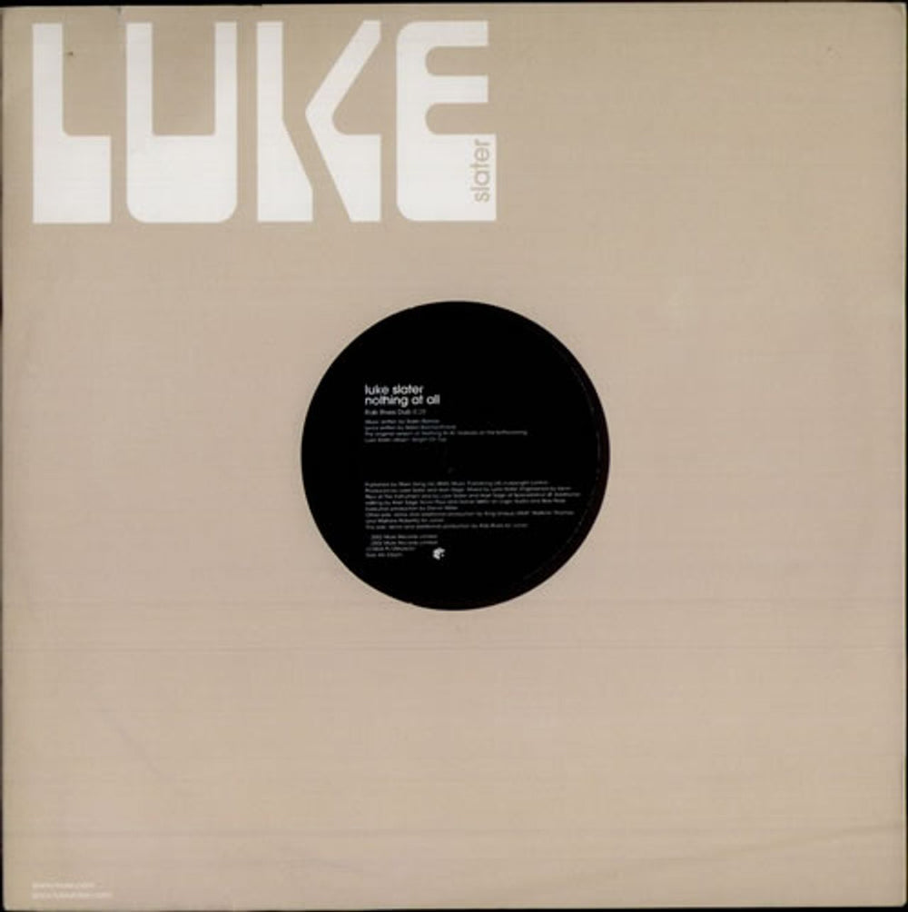 Luke Slater Nothing At All UK Promo 12" vinyl single (12 inch record / Maxi-single) PL12MUTE261