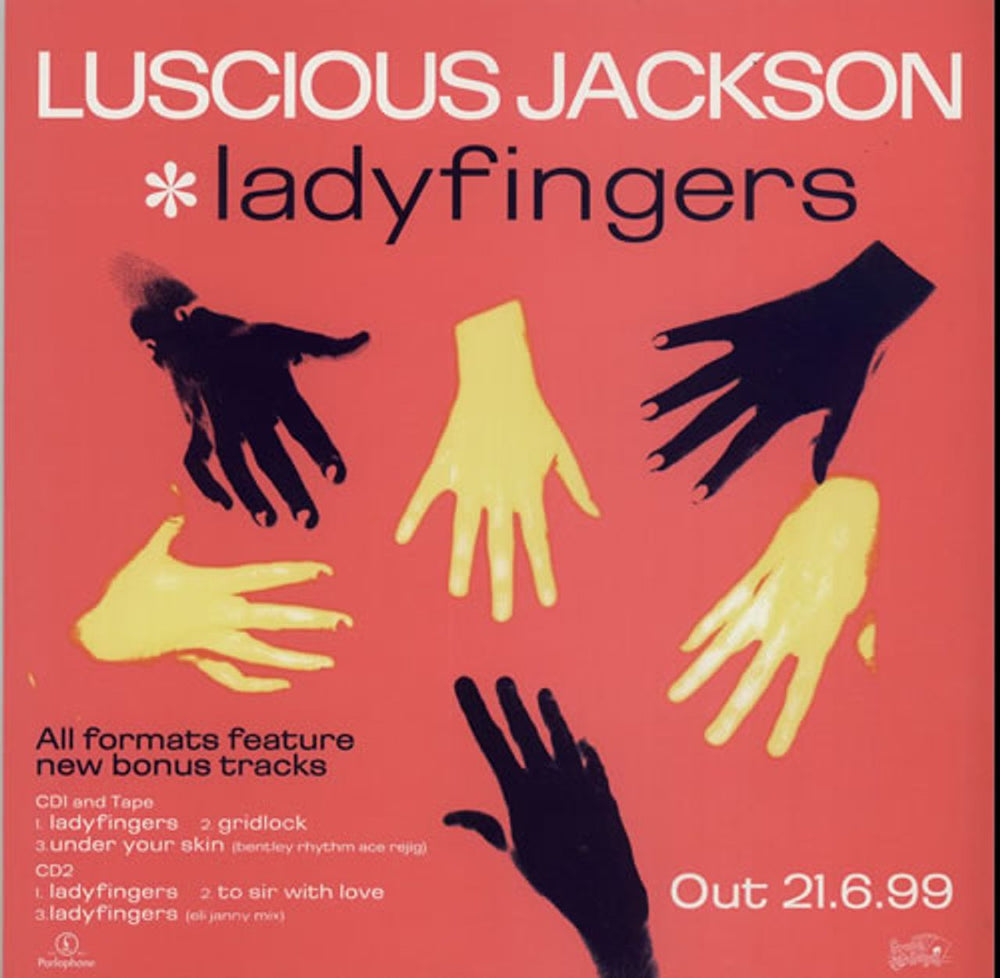 Luscious Jackson Ladyfingers UK Promo display PROMO DISPLAY