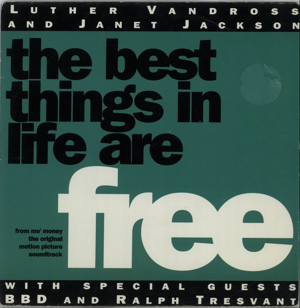 Luther Vandross The Best Things In Life Are Free UK 7" vinyl single (7 inch record / 45) PERSS7400