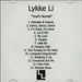 Lykke Li Youth Novels Swedish Promo CD-R acetate CD-R