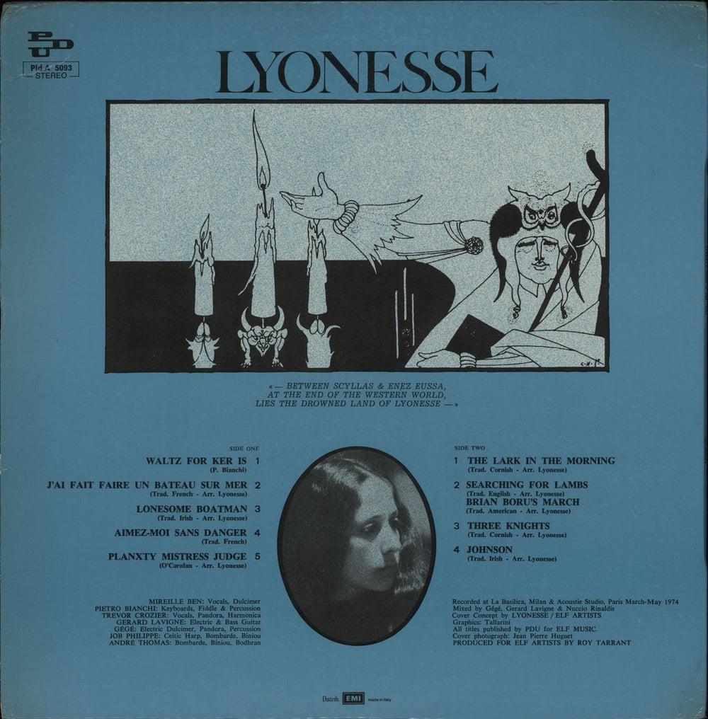 Lyonesse Lyonesse Italian vinyl LP album (LP record)