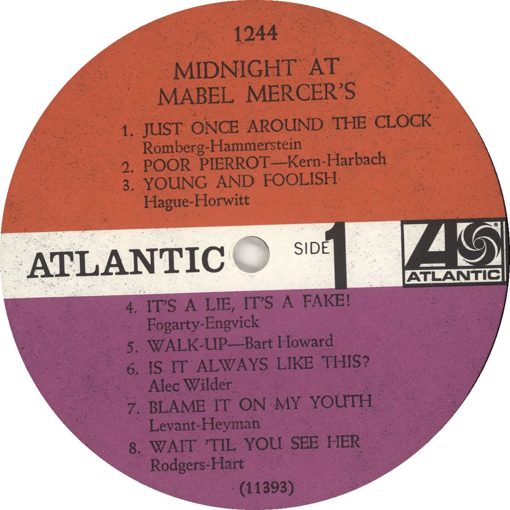 Mabel Mercer Midnight At Mabel Mercer's US vinyl LP album (LP record) M7HLPMI698079