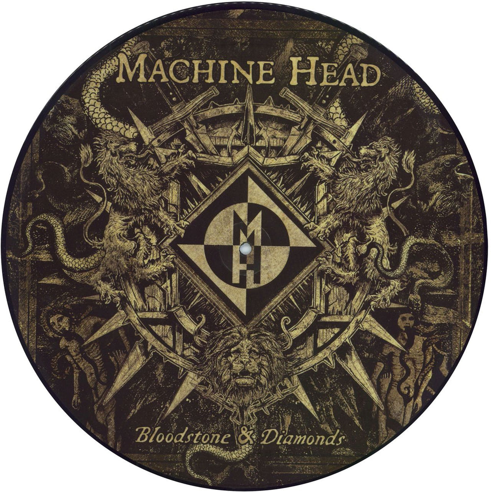 Machine Head Bloodstone & Diamonds - Picture Disc German 2-LP vinyl record set (Double LP Album) MHE2LBL781616