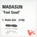 Madasun Feelgood UK Promo CD-R acetate CD ACETATE