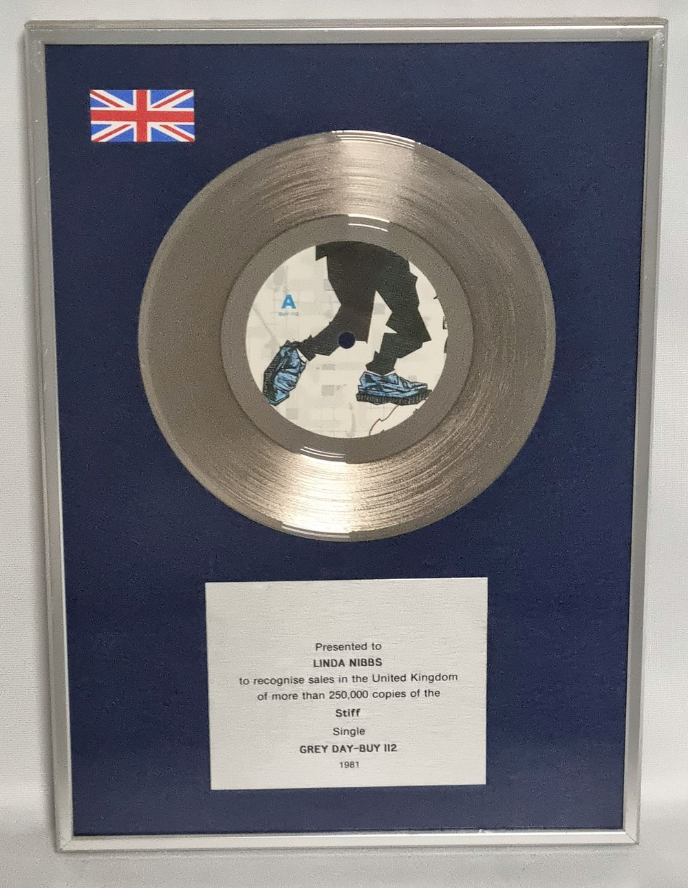 Madness Grey Day - Silver Award UK award disc SILVER AWARD