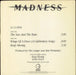 Madness The Sun And The Rain US Promo 12" vinyl single (12 inch record / Maxi-single) PRO-A-2122