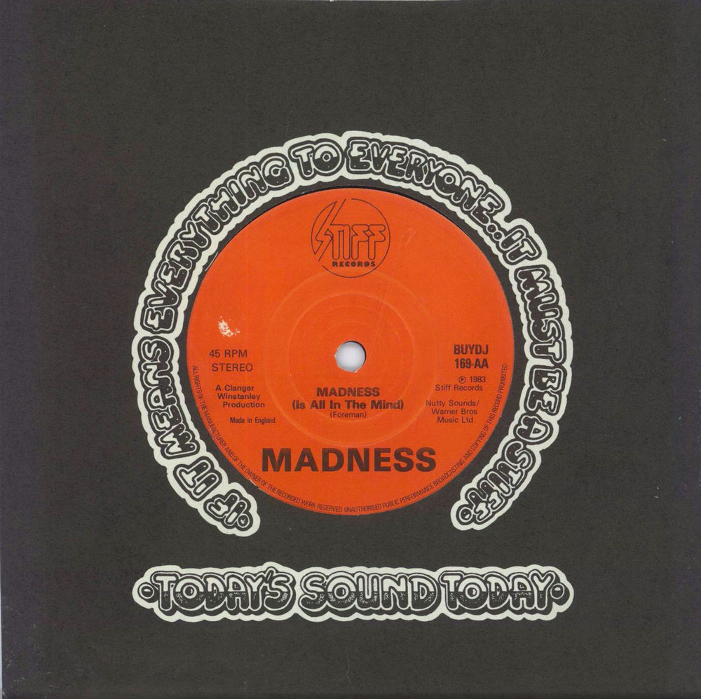 Madness Tomorrow's (Just Another Day) - Red A Label UK Promo 7" vinyl single (7 inch record / 45)