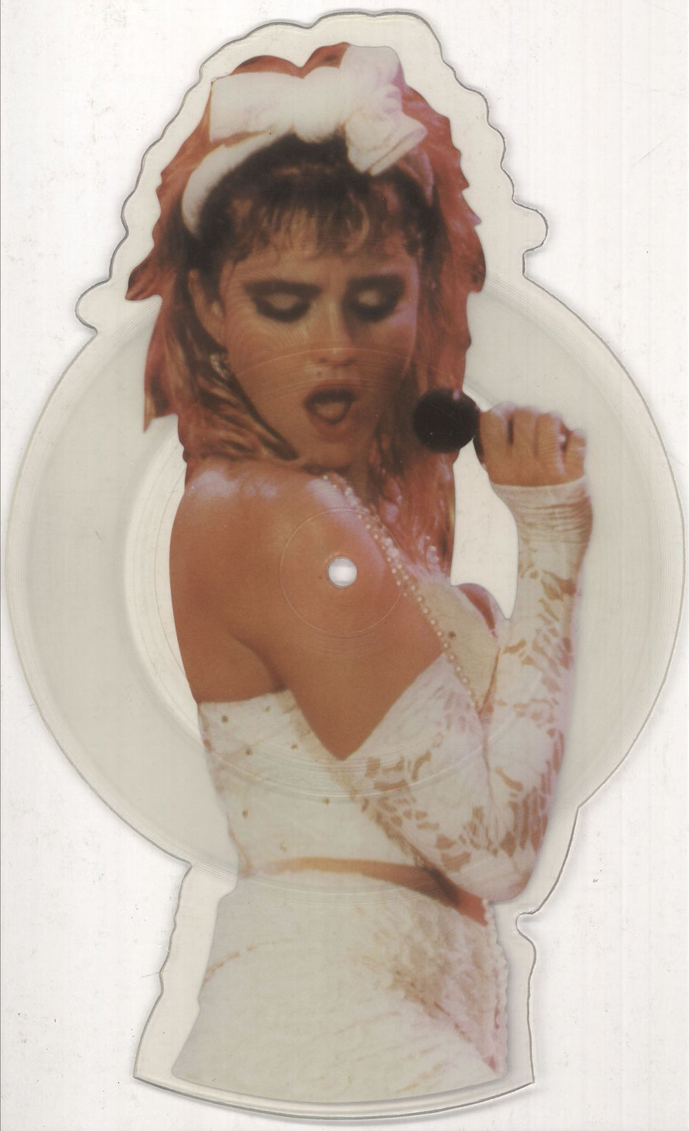 Madonna Angel + Plinth & double stickered PVC sleeve UK shaped picture disc (picture disc vinyl record) W8881P