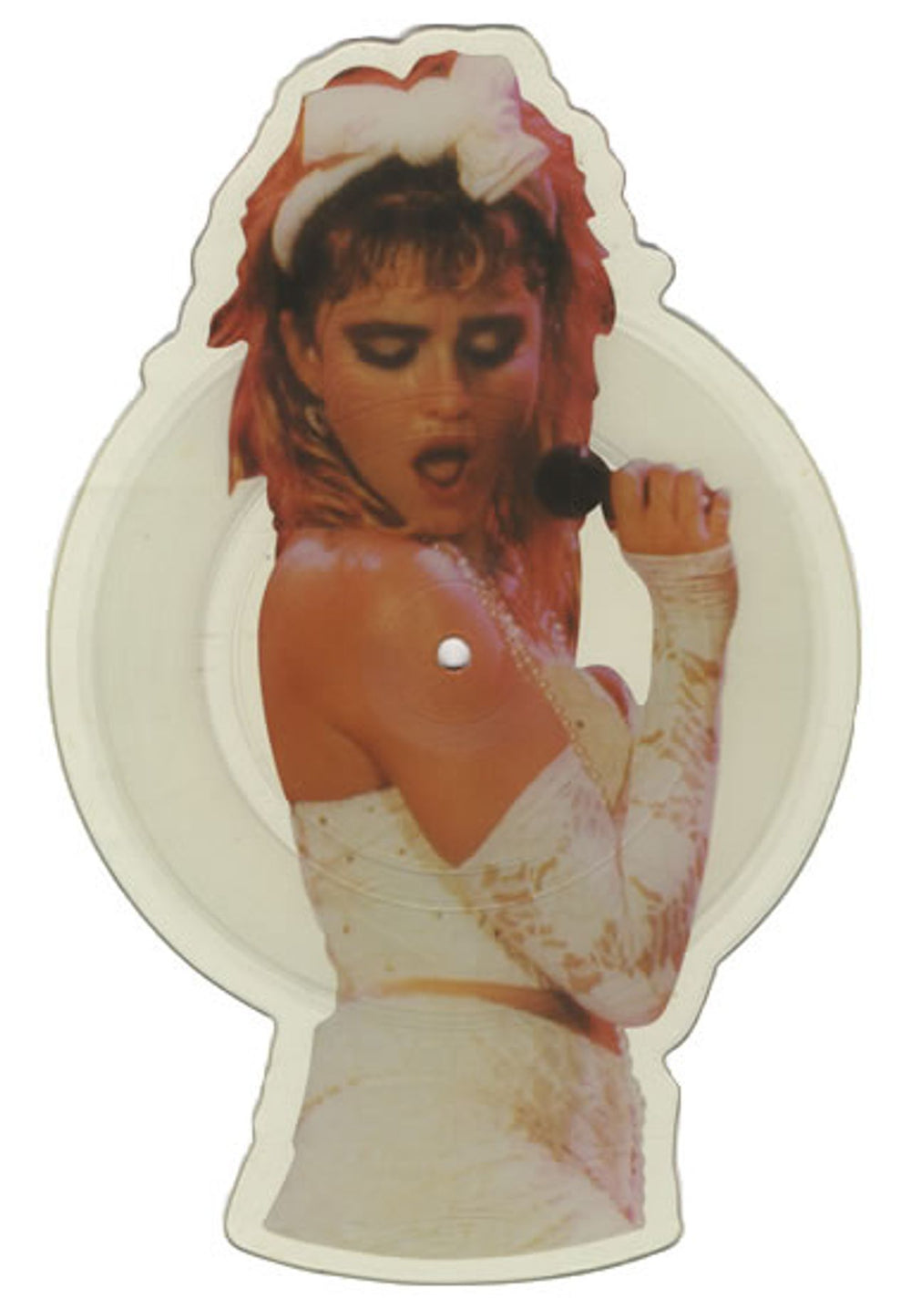 Madonna Angel + Stickered PVC Sleeve UK shaped picture disc (picture disc vinyl record) W8881P