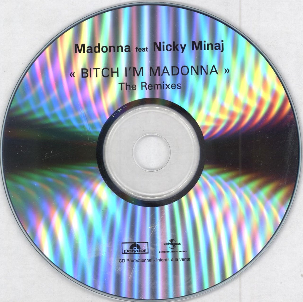 Madonna Bitch, I'm Madonna: The Remixes French Promo CD-R acetate MADCRBI785167