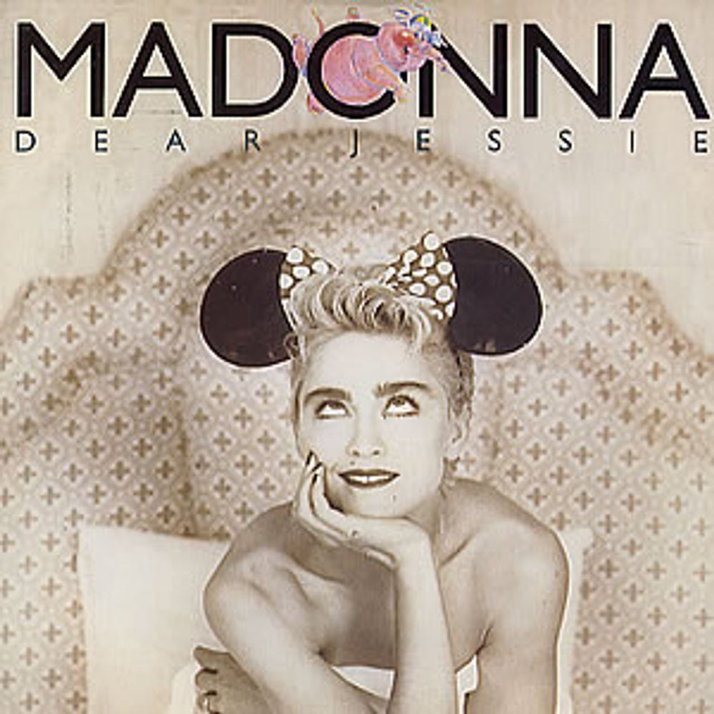 Madonna Dear Jessie - Yellow Labels & Glossy Card Sleeve UK 7" vinyl single (7 inch record / 45) W2668