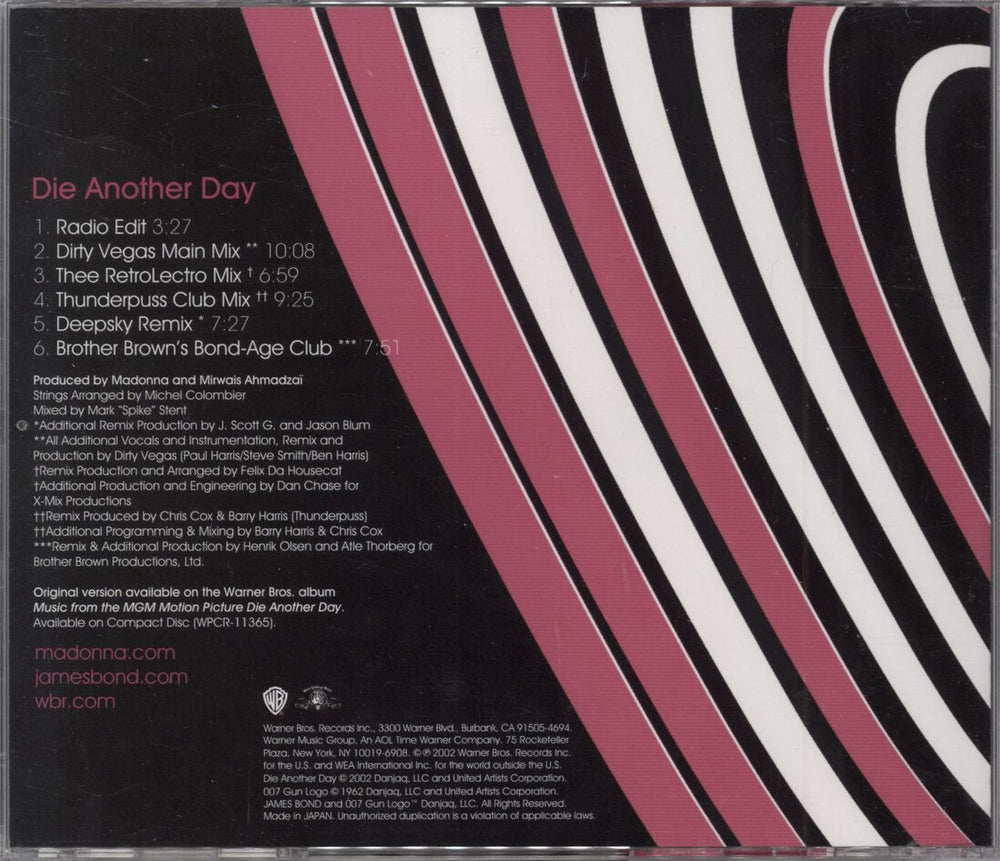 Madonna Die Another Day - Promo + Obi Japanese Promo CD single (CD5 / 5") 4943674039142