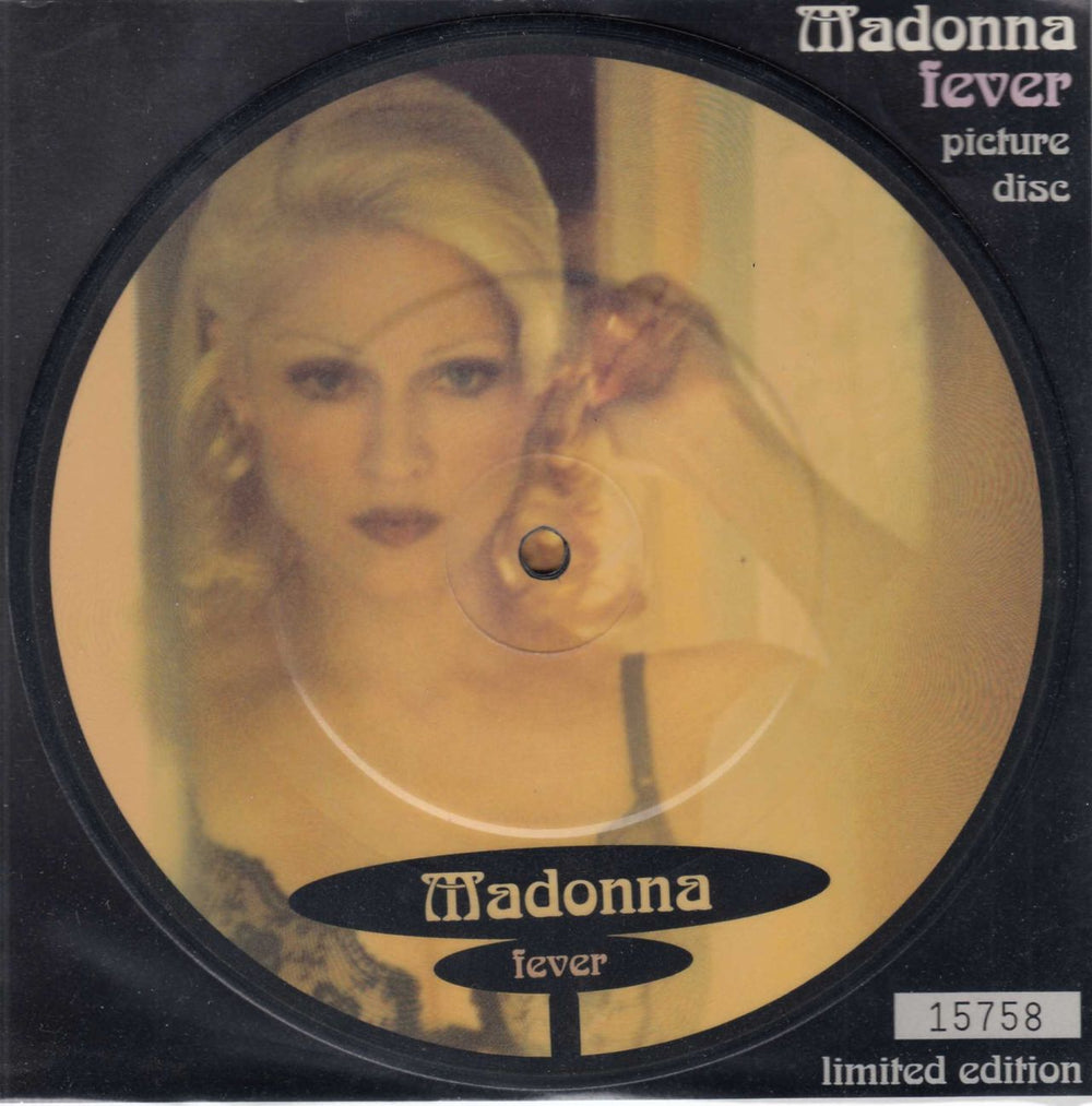 Madonna Fever UK 7" vinyl picture disc (7 inch picture disc single) W0168P