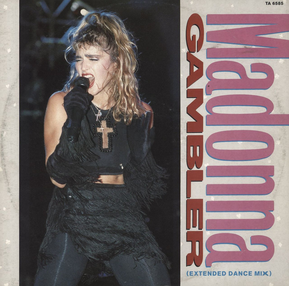 Madonna Gambler - EX UK 12" vinyl single (12 inch record / Maxi-single) TA6585