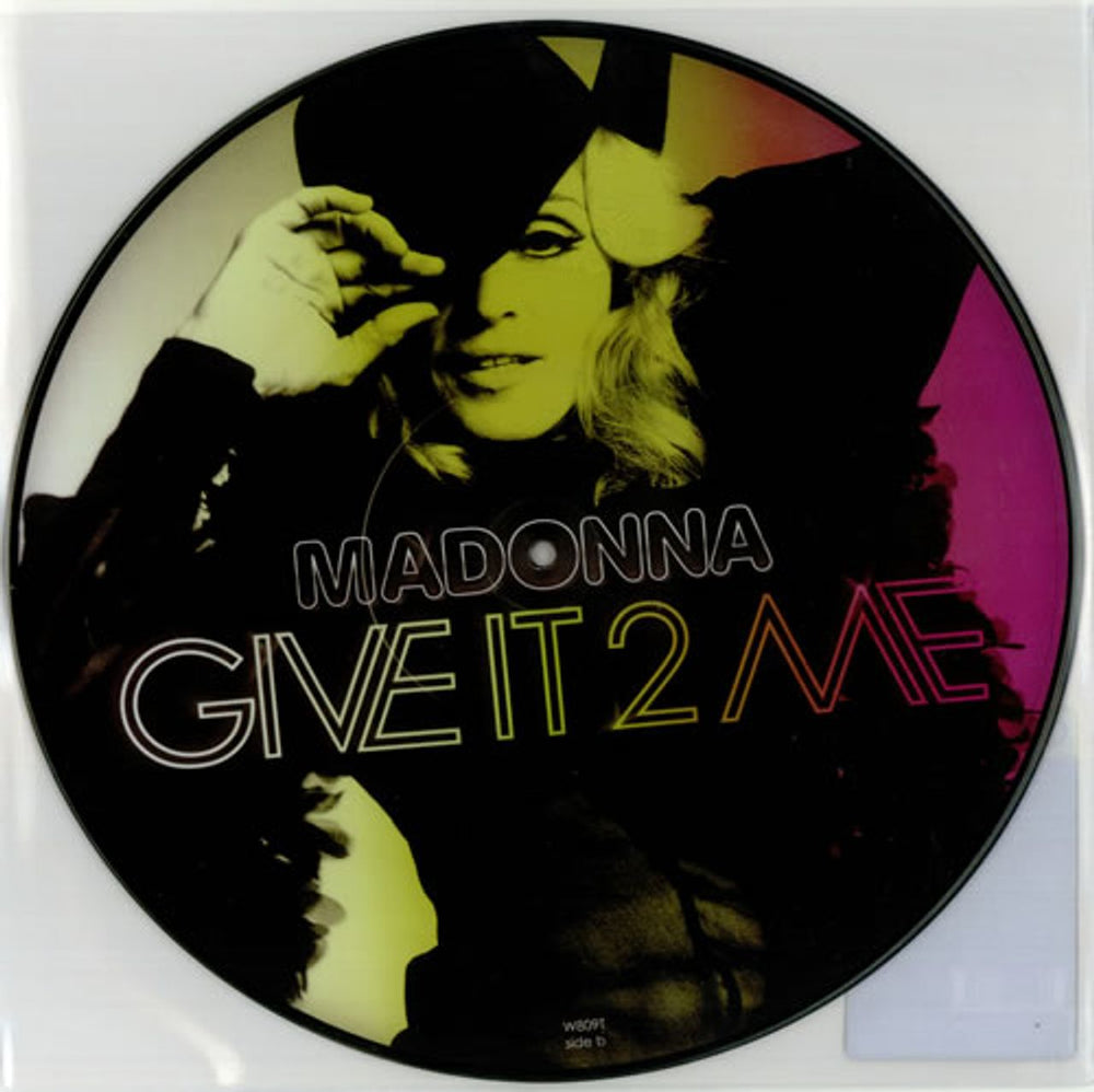 Madonna Give It 2 Me UK 12" vinyl picture disc (12 inch picture record) MAD2PGI436573