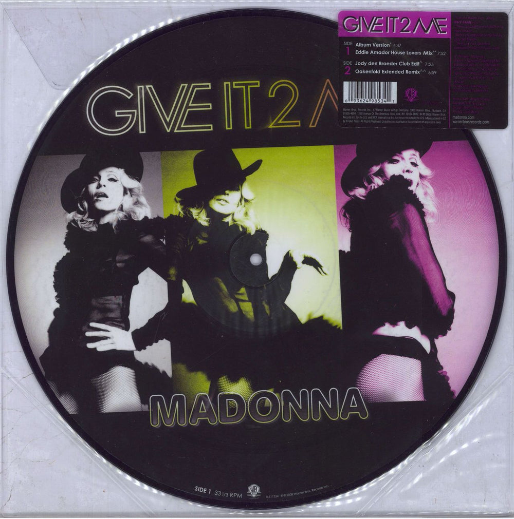 Madonna Give It 2 Me US 12" vinyl picture disc (12 inch picture record) 0511334[#1]