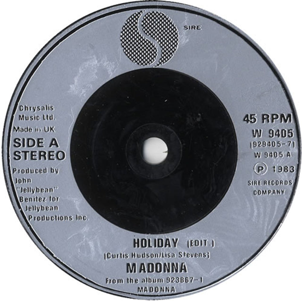 Madonna Holiday - Injection + Train Sleeve UK 7" vinyl single (7 inch record / 45) MAD07HO559580