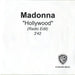 Madonna Hollywood UK Promo CD-R acetate CD-R