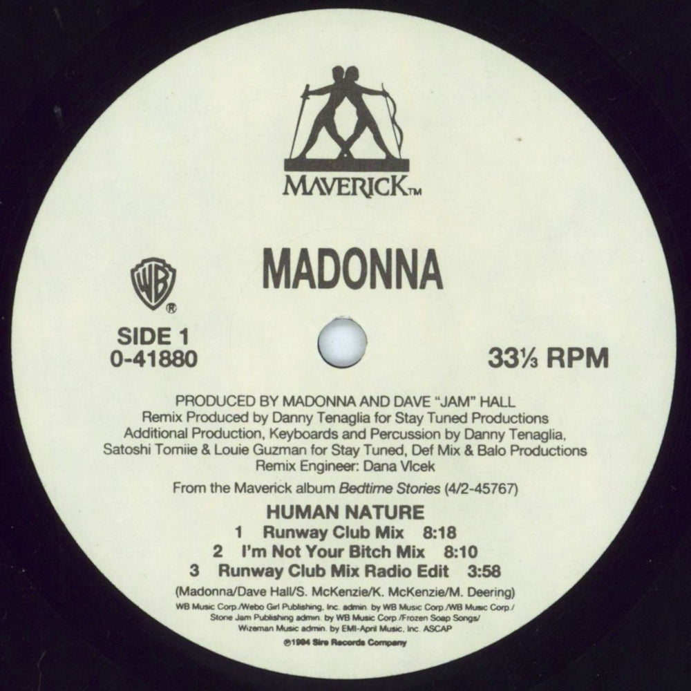 Madonna Human Nature - Hype-stickered shrink US 12" vinyl single (12 inch record / Maxi-single) MAD12HU808823