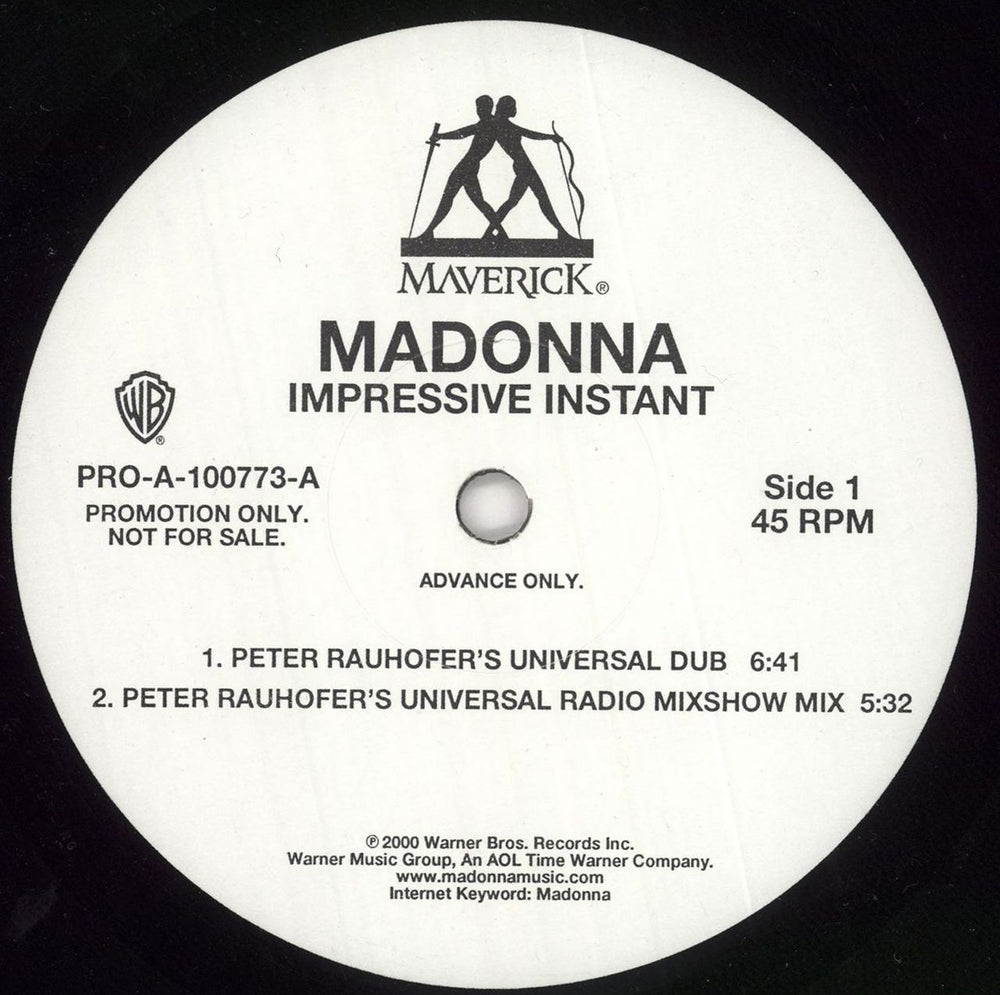 Madonna Impressive Instant Part 2 US Promo 12" vinyl single (12 inch record / Maxi-single) PRO-A-100773-A