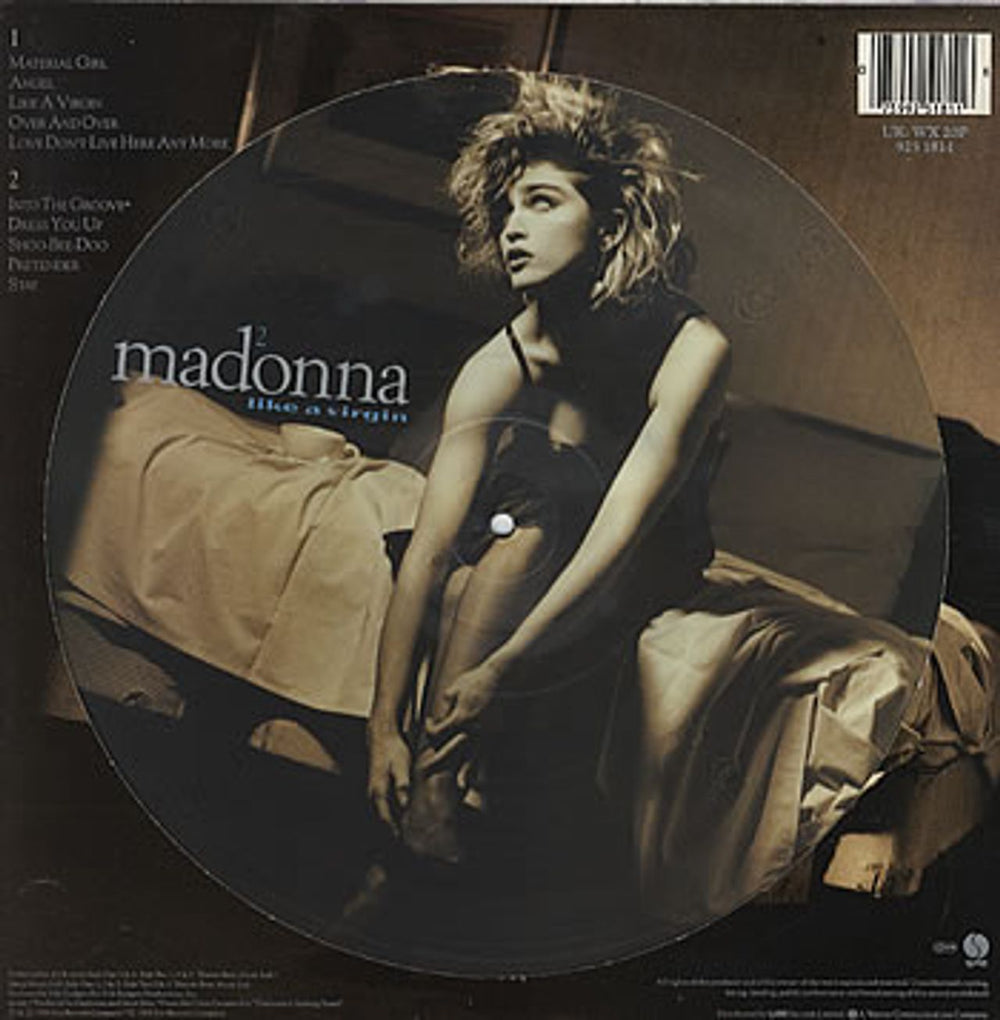 Madonna Like A Virgin UK picture disc LP (vinyl picture disc album) MADPDLI01776