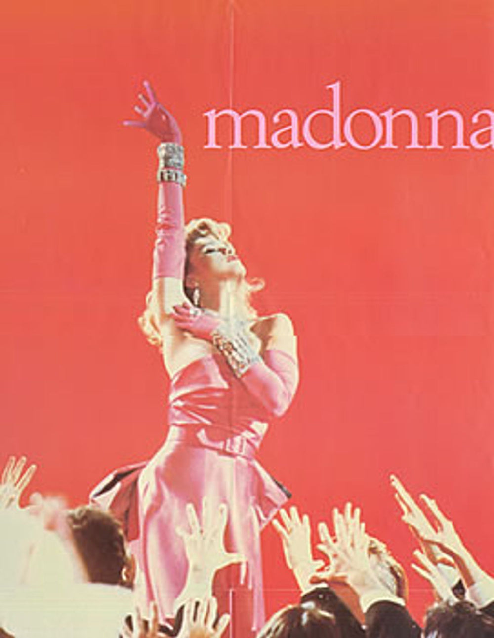 Madonna Material Girl - Stickered + Poster UK 12" vinyl single (12 inch record / Maxi-single) MAD12MA09355