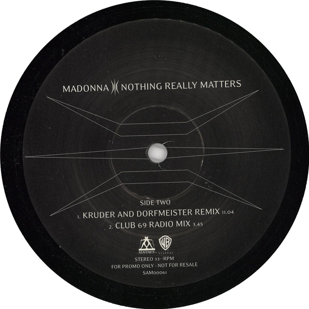 Madonna Nothing Really Matters UK Promo 12" vinyl single (12 inch record / Maxi-single) MAD12NO130533