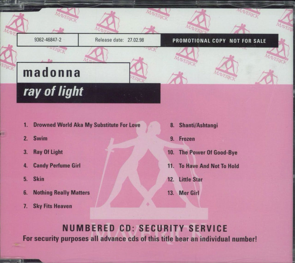 Madonna Ray Of Light German Promo CD album (CDLP) PROP370