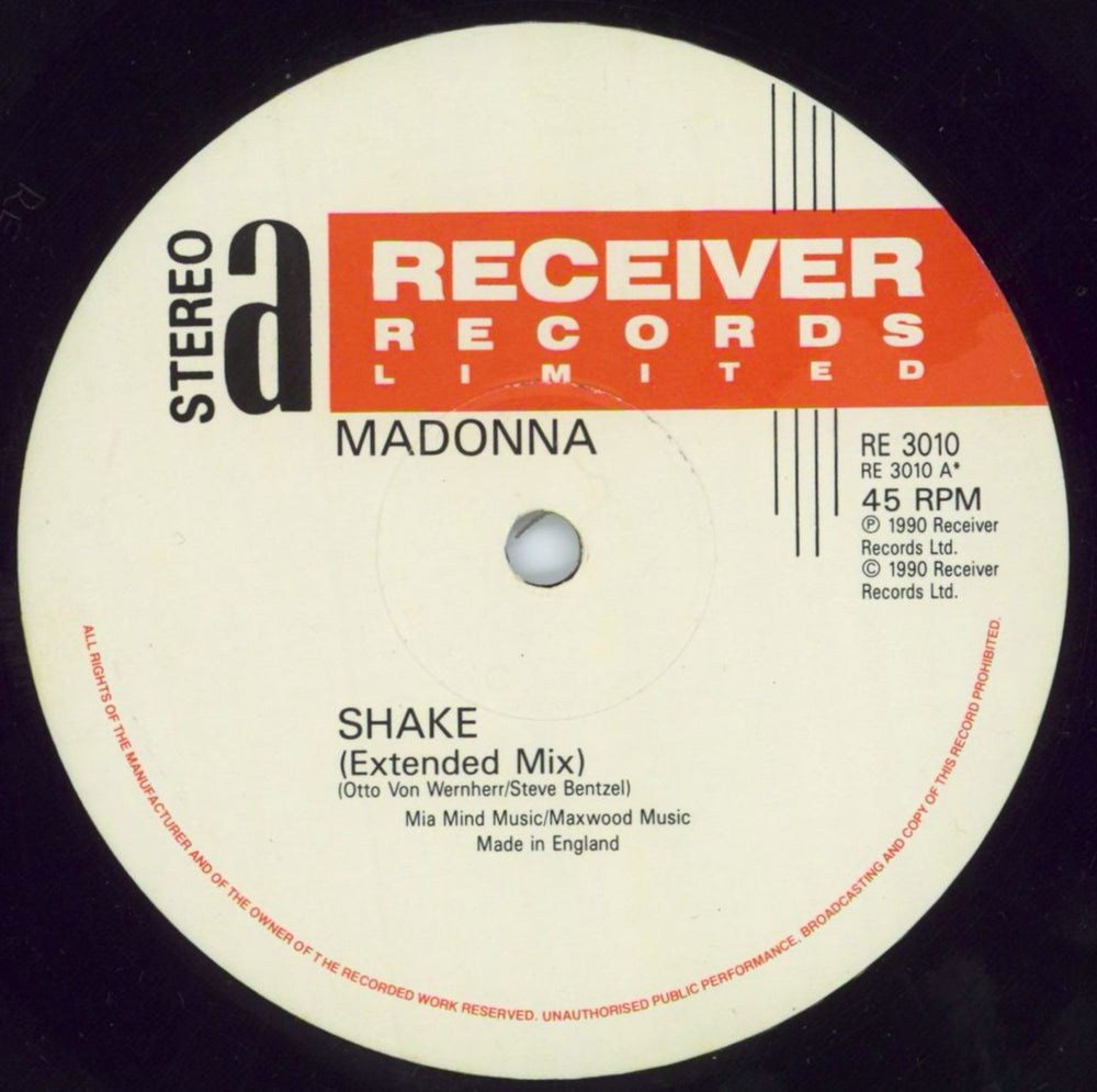 Madonna Shake - The Early Years UK 12" vinyl single (12 inch record / Maxi-single) MAD12SH30361