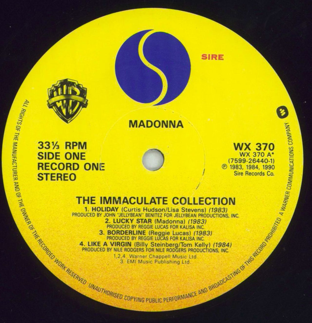 Madonna The Immaculate Collection - UK labels - VG UK 2-LP vinyl record set (Double LP Album) MAD2LTH828023