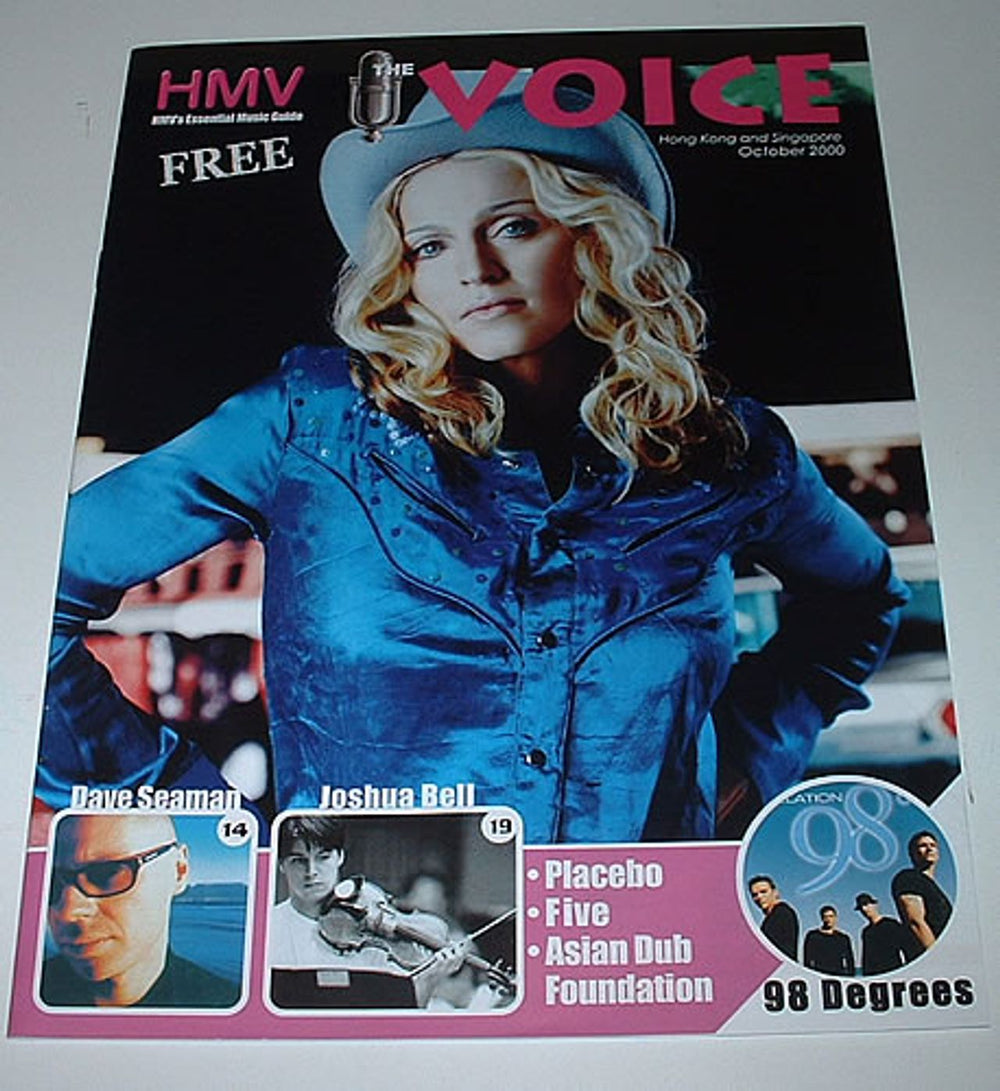 Madonna The Voice - HMV Magazine Singapore magazine OCTOBER 2000